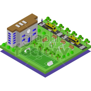 school isometric vector graphic clipart. Royalty-free image # 417266