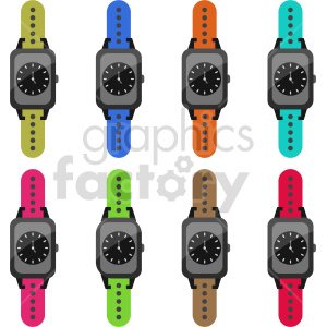 wrist watch bundle vector clipart clipart. Commercial use image # 417392