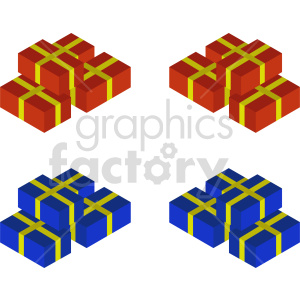 gifts bundle vector graphic clipart.