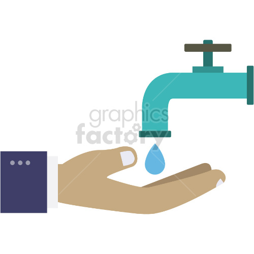 washing hands vector graphic clipart .