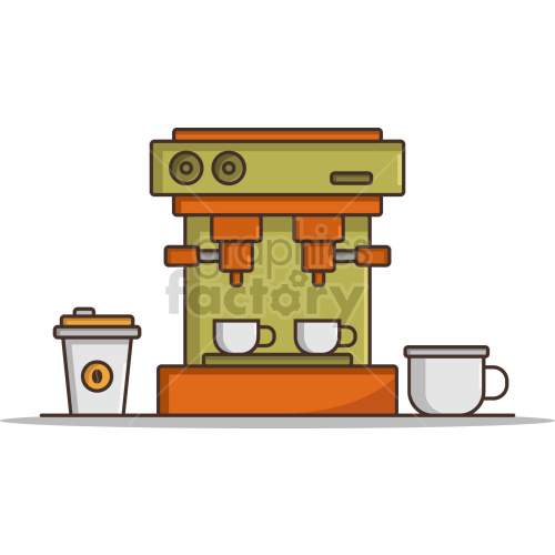 cappuccino machine vector clipart icon