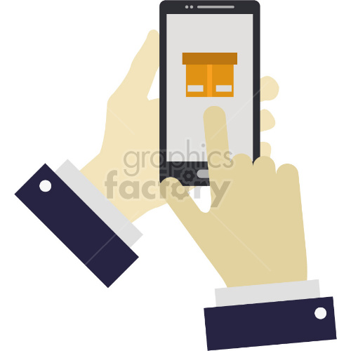 hand purchase from mobile clipart .