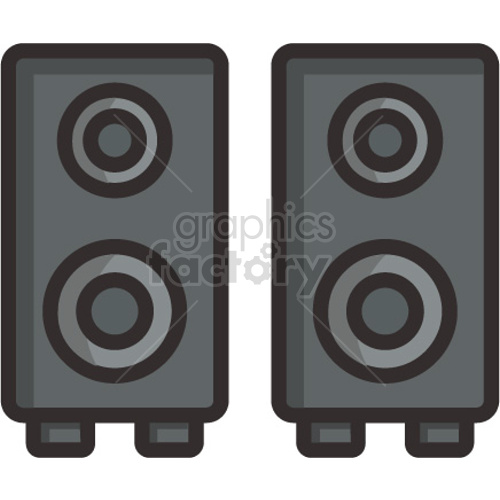 speakers vector icon clipart.