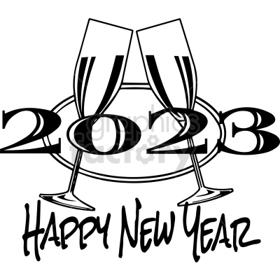 2023 happy new year celebration vector clipart