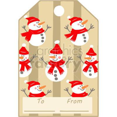 christmas gift+tags snowman