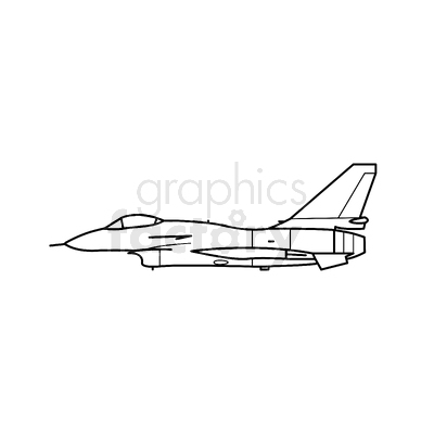 Illustration Vector Graphic of Military Aircraft icon