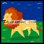 animated lion clipart. Commercial use image # 118940