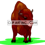 Animated Mad Brown Bull animation. Royalty-free animation # 118975