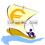   water boat euro money  ship001.gif Animations 2D Business 