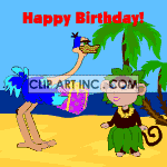   birthday birthdays aniversaries aniversary gift gifts present presents party parties happy monkey  0_birthday010.gif Animations 2D Holidays Birthdays 
