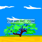   cloud clouds tree trees wind windy  weather_wind_trees001.gif Animations 2D Nature Weather 