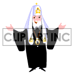 clipart - A pastor speaking in church..