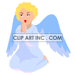 Animated praying angel clipart. Commercial use image # 122757