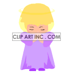 Small animated angel praying clipart. Royalty-free image # 122777