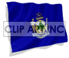 3D animated Maine flag clipart. Commercial use image # 123742