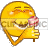 clipart - licking a lollipop emoticon.