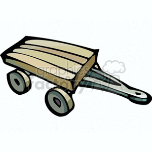 Pull behind trailer for garden harvesting clipart. Royalty-free image # 128452