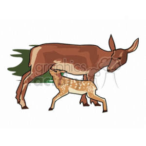   deer antlers brown running animal baby doe fawn  deer2.gif Clip Art Animals 
