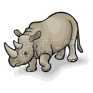 Large rhino walking  clipart. Royalty-free image # 129745