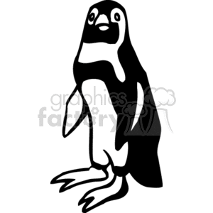 Magellanic penguin, black and white clipart. Commercial use image # 130579
