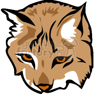 Close-up detail of lynx face clipart. Royalty-free image # 130896