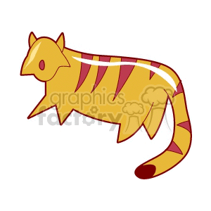 Abstract cartoon tiger clipart. Royalty-free image # 131004