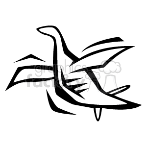 The image is a black and white clipart of a stylized or abstract creature that appears to be a hybrid of a dinosaur and a sea turtle.