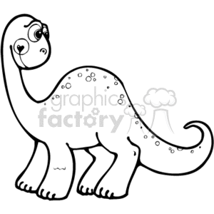  country style dino dinosaur dinosaurs dinos green long neck   dinosaur005PR_bw Clip Art Animals Dinosaurs 