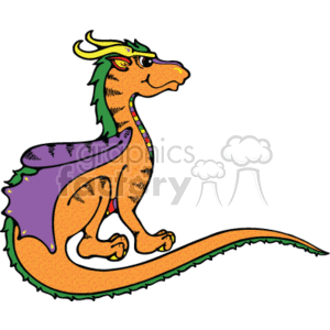 orange dragon picture clipart. Commercial use image # 132046