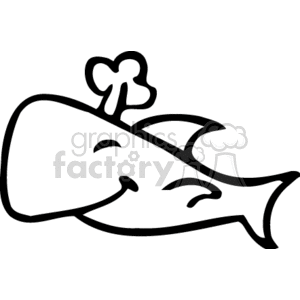 clipart - happy whale.