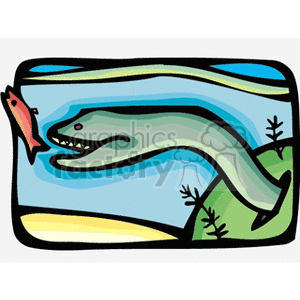 clipart - Moray eel.