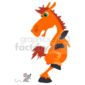colt scared of a mouse clipart. Royalty-free image # 132829