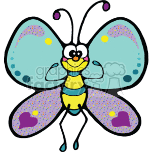  country style butterfly butterflies insect insects bug   butterfly001PR_c Clip Art Animals Insects cartoon funny happy