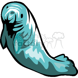manatee clipart. Commercial use image # 133565