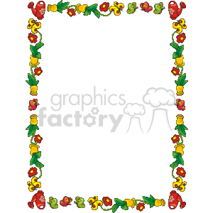 Flower Border clipart. Commercial use image # 133962