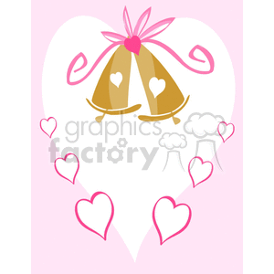 Bells and hearts frame animation. Commercial use animation # 134345