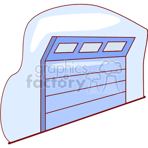 Blue Garage Door clipart. Commercial use image # 134410