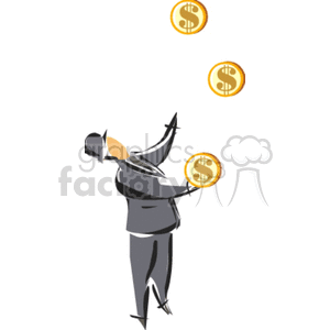   juggle juggling money business coin coins dollar suits  Business051.gif Clip Art Business 