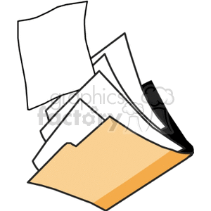   files file folder folders documents document paper papers business  Business062.gif Clip Art Business 