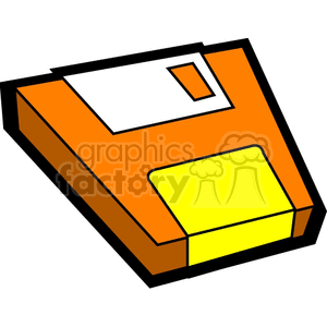 clipart - cartoon floppy disk.
