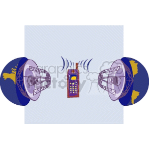  earth globe phone radar satellite satellites internet data networking network digital business Clip Art Business Internet 