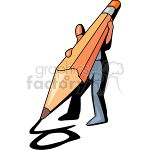   pencil pencils write signature sign  POS0123.gif Clip Art Business Supplies 