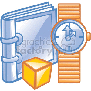  business work supplies documents watch schedule planner planners   bc2_012 Clip Art Business Supplies 