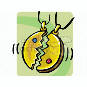 Gold friendship necklace clipart. Royalty-free icon # 137650