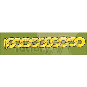 Gold chain bracelet  clipart. Royalty-free icon # 137654