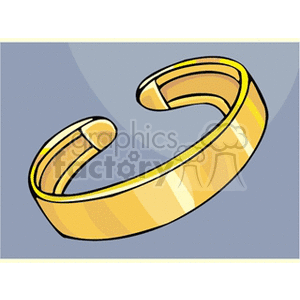 Gold cuff bracelet clipart. Royalty-free image # 137656