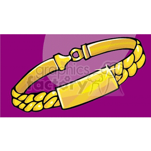 Gold shiny ID friendship bracelet clipart. Royalty-free image # 137658
