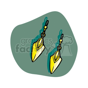 jewelry jewels earring earrings gold Clip Art Clothing Jewelry indian style dangle hanging expensive arrowhead 