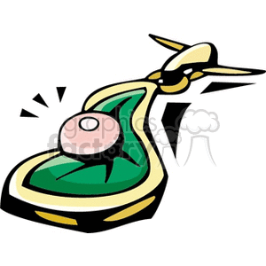 clipart - Gold emerald and pearl pendant charm.