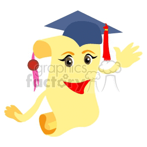  graduation school student students diploma red tassel  1004graduation029 Clip Art Education Graduation scroll happy face